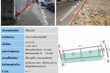 ขายที่ดินทำเลดี เหมาะกับการลงทุน รัชดา-ท่าพระ