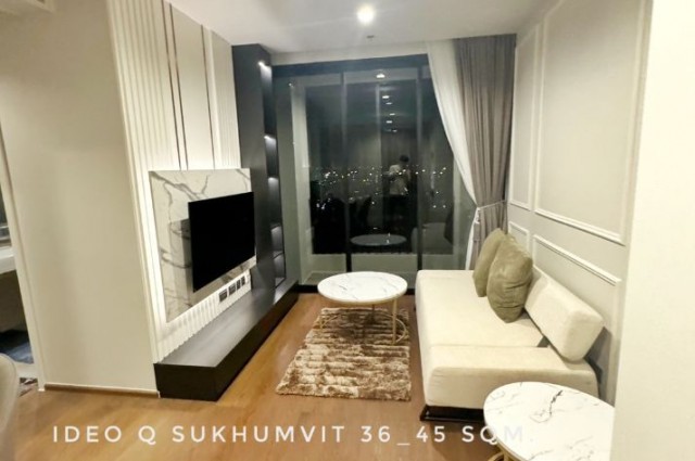 ให้เช่า คอนโด 1 ห้องนอน พร้อมอ่างอาบน้ำ เห็นวิวเมือง Ideo Q Sukhumvit 36 : ไอดีโอ คิว สุขุมวิท 36 45 ตรม. ใกล้BTS ทองหล่อ เอกมัย พร้อมพงษ์