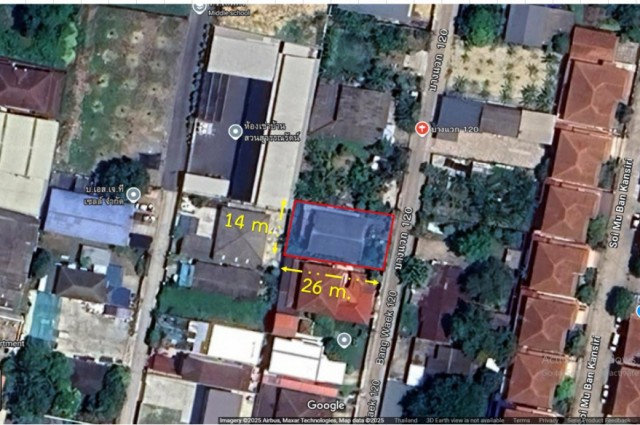 ขาย ที่ดิน บางแค       ซอยบางแวก 120 เนื้อที่ 92 ตรว