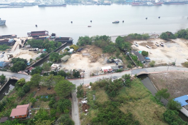 ขาย ที่ดิน ริมแม่น้ำเจ้าพระยา พระประแดง 2 ไร่ 1 งาน 65 ตรว เหมาะ ทำท่าเรือขนส่งสินค้า