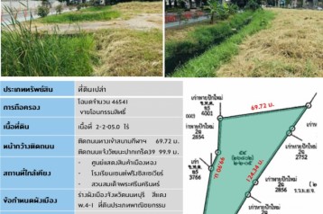 เจ้าของที่ดินขายเอง (ยินดีรับนายหน้า) ขายที่ดินเปล่า 2-2-5 ไร่ เมืองทองธานี