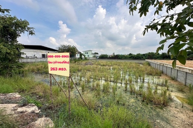 ขายที่ดิน 263 ตรว. พร้อมถมดินให้ ซอยวัดพูนพิมลราช ต.พิมลราช อ.บางบัวทอง จ.นนทบุรี โทร 088-899-8965