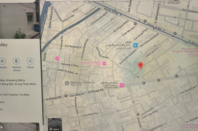 ขายตึกแถว3ชั้นทำเลใจกลางเมือง ซอยจินดาถวิล ถนนสี่พระยา เขตบางรัก