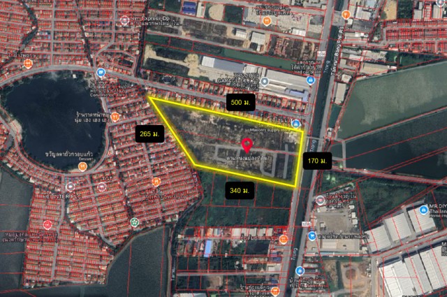 ขาย ที่ดิน ติดถนนตำหรุ-บางพลี 43 ไร่ 2 งาน 64.4 ตรว เหมาะทำการค้า CC